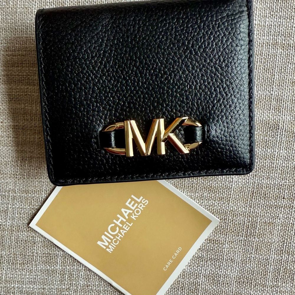 Michael Kors Black Wallet with Gold Logo